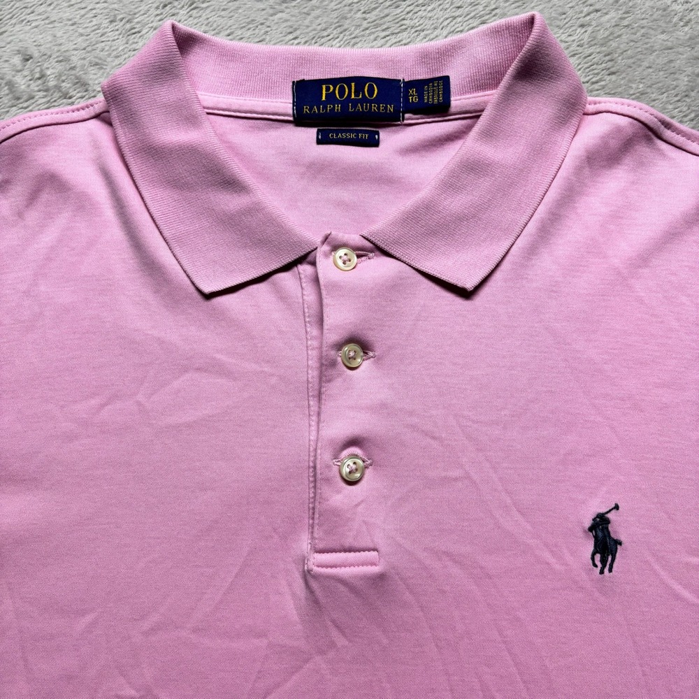 Polo Ralph Lauren Polo Mens XL Classic Fit Pink Pony EUC